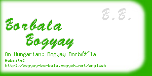 borbala bogyay business card